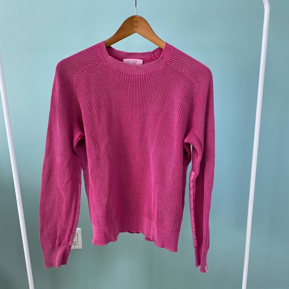 rag & bone Fuchsia Crew Neck Sweater